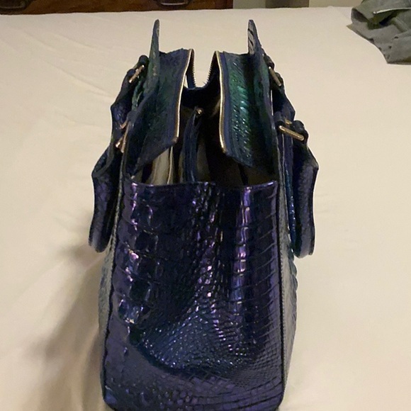 Blue/Green Brahmin Leather Purse - Picture 3 of 6